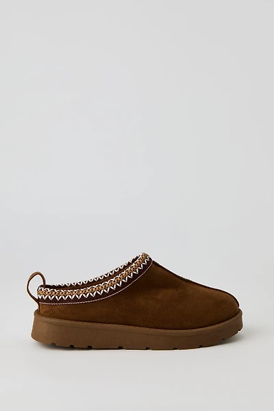 Faux Suede Embroidered Booties