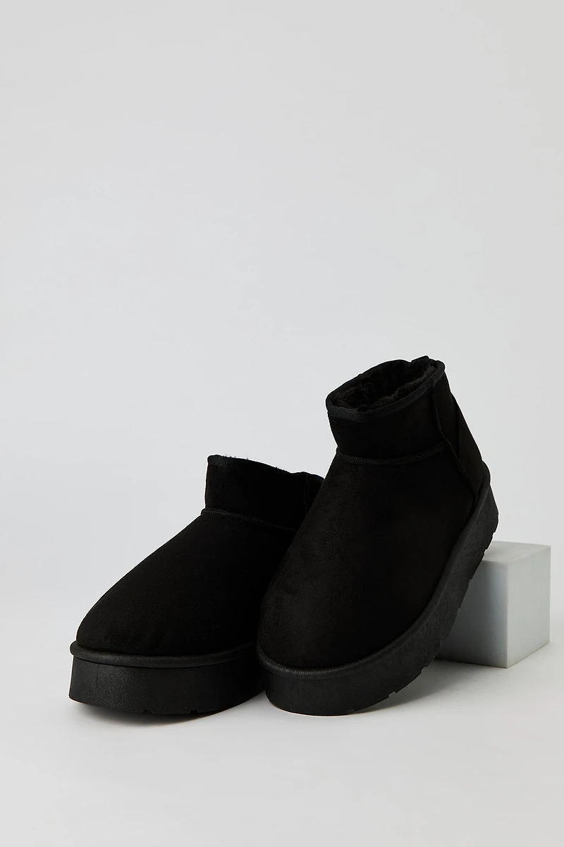 Platform Faux Fur Lined Booties