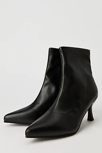 Faux Suede Kitten Heel Booties
