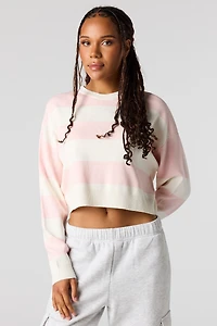 Striped Knit Boxy Sweater