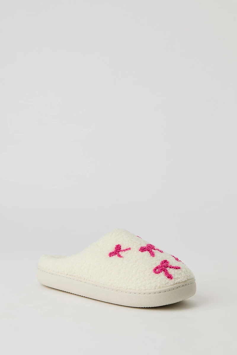 Bow Sherpa Slippers