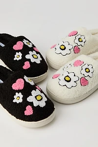 Flower Heart Sherpa Slippers