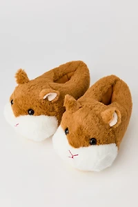 3D Hamster Faux Fur Slippers