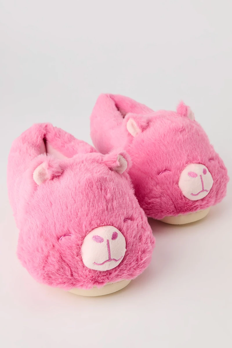 3D Bear Faux Fur Slippers