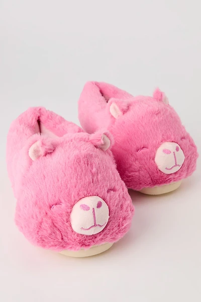 3D Bear Faux Fur Slippers