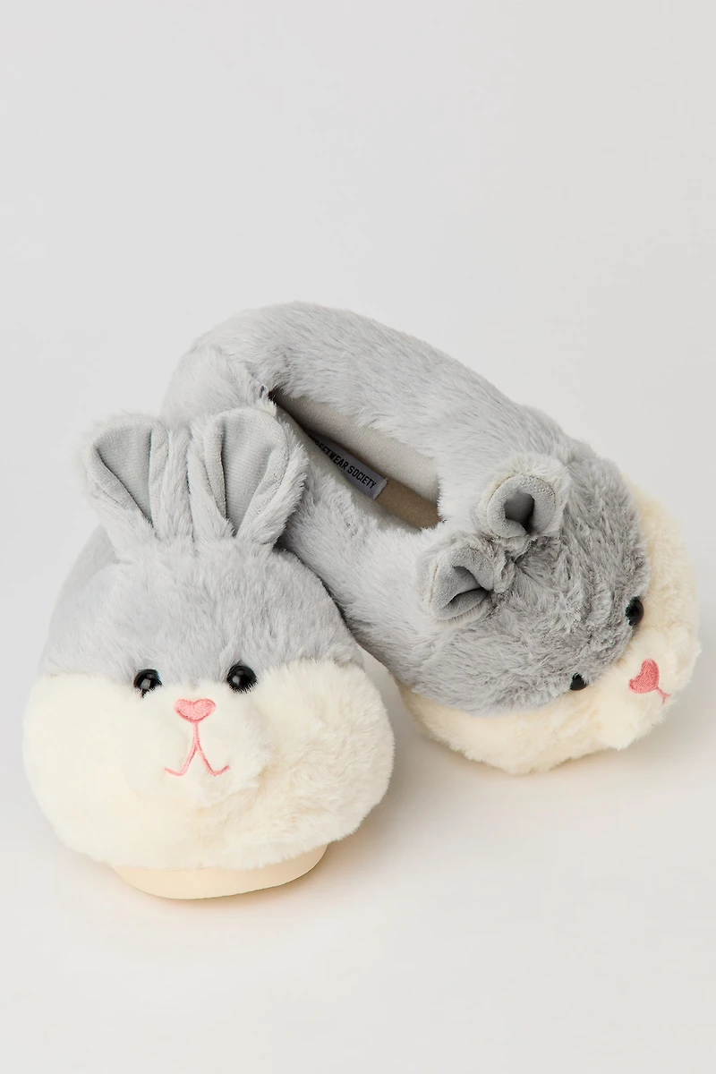 3D Bunny Faux Fur Slippers