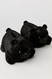 3D Teddy Bear Faux Fur Slippers