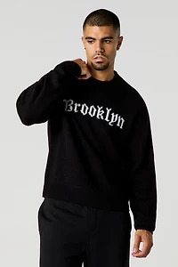 City Jacquard Knit Boxy Sweater