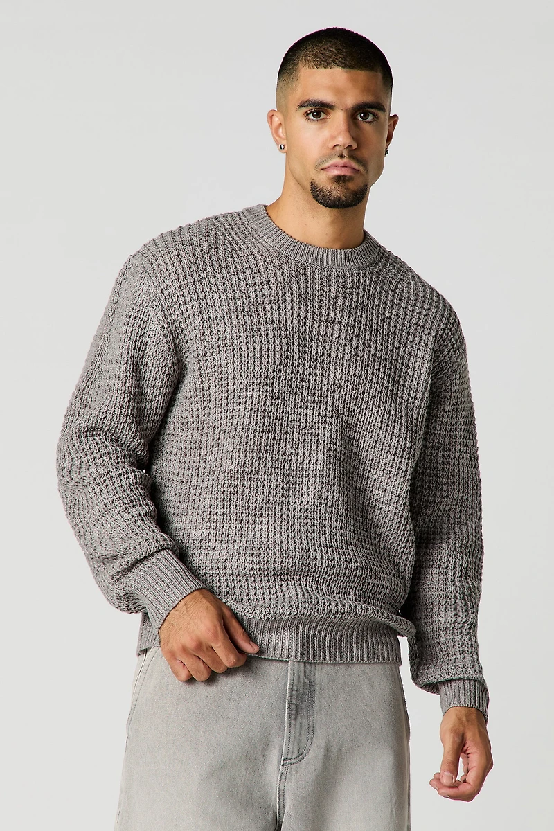 Chandail en tricot gaufré