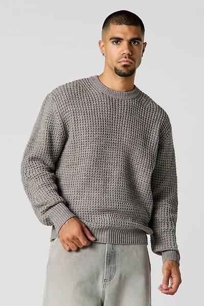 Chandail en tricot gaufré