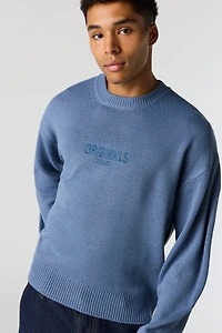 Embroidered Boxy Sweater