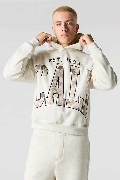 Cali Chenille Embroidered Boxy Fleece Hoodie