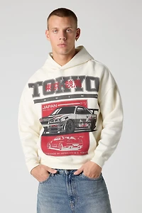 Graphic Boxy Fleece Hoodie