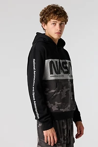 NASA Puff Print Colourblock Hoodie