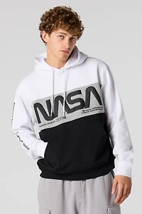 NASA Puff Print Colourblock Hoodie