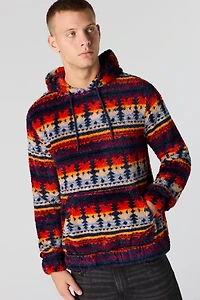 Sherpa Printed Hoodie