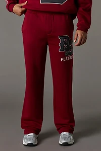 Chenille Embroidered Playboy Fleece Sweatpant