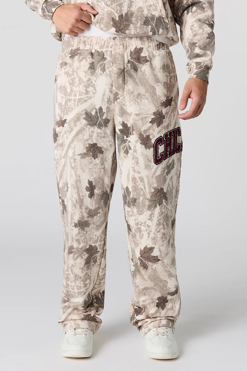 Pantalon d'entraînement en molleton avec motif brodé Chicago sergé et camouflage