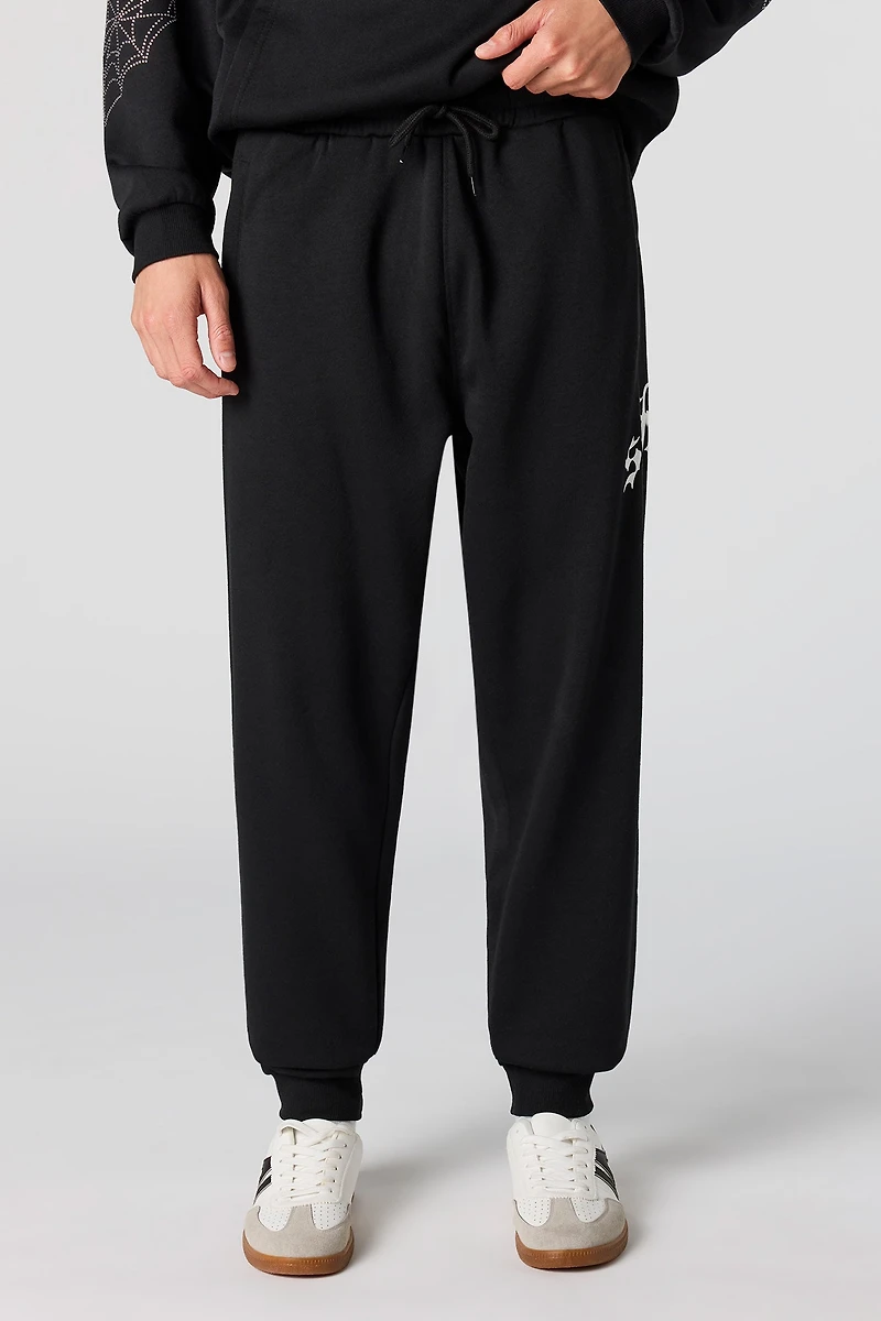 Jogger en molleton à imprimé Self Made