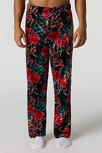 Printed Plush Pajama Pant