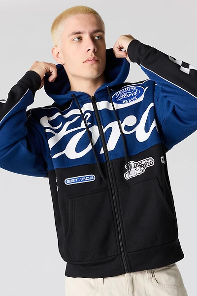 Ford HD Print Fleece Zip-Up Hoodie