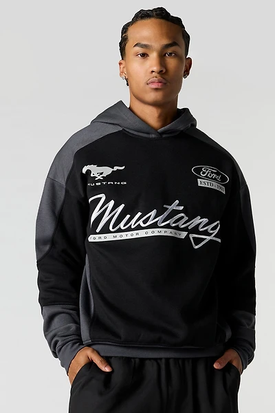 Ford Mustang Embroidered Colourblock Hoodie