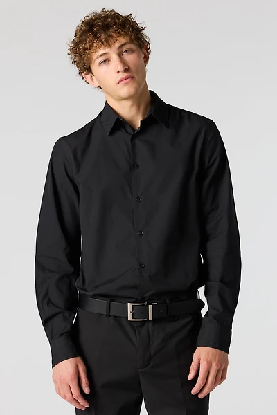 Collared Slim Fit Dress Shirt