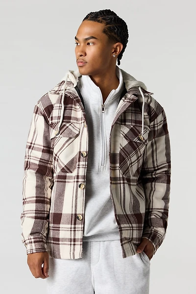 Surchemise à capuchon avec carreaux