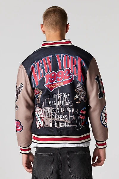 Chenille Embroidered Varsity Jacket