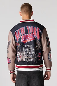 Chenille Embroidered Varsity Jacket