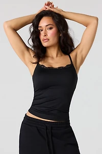 Braless Lace Trim Tank
