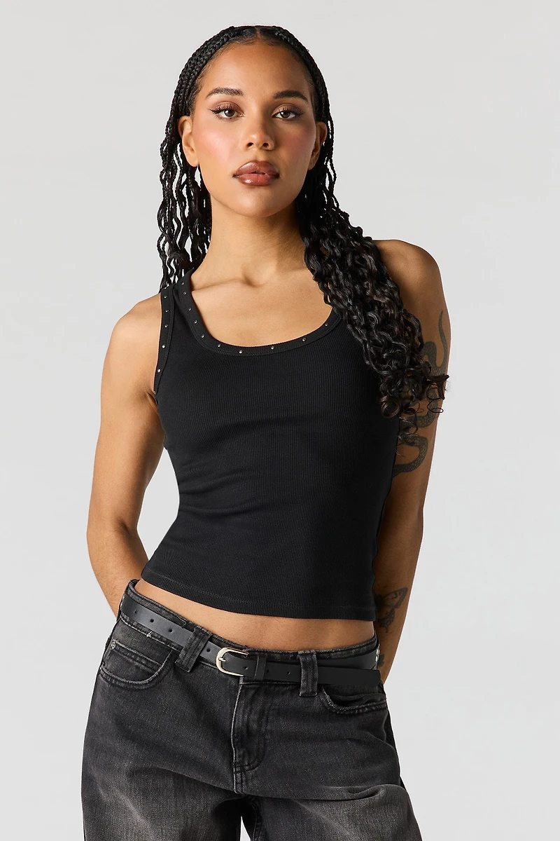 Studded Ribbed Tank