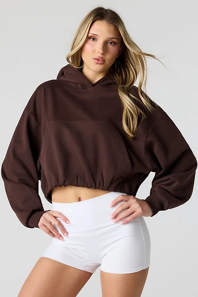 Luxe Fleece Bubble Hem Hoodie