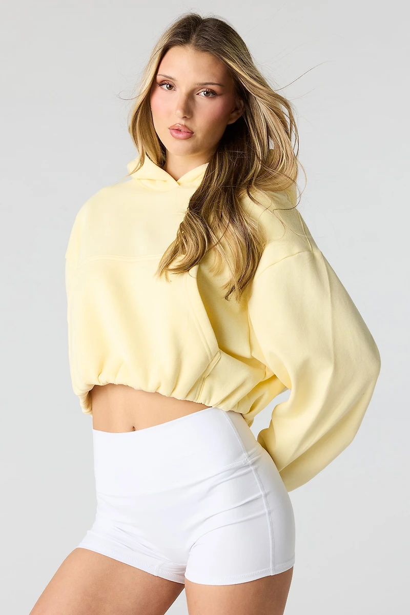 Luxe Fleece Bubble Hem Hoodie