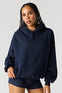 Haut carré à capuchon en molleton de luxe