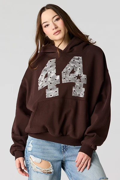 Luxe Fleece Graphic Boxy Hoodie