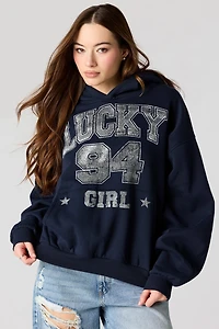 Luxe Fleece Graphic Boxy Hoodie