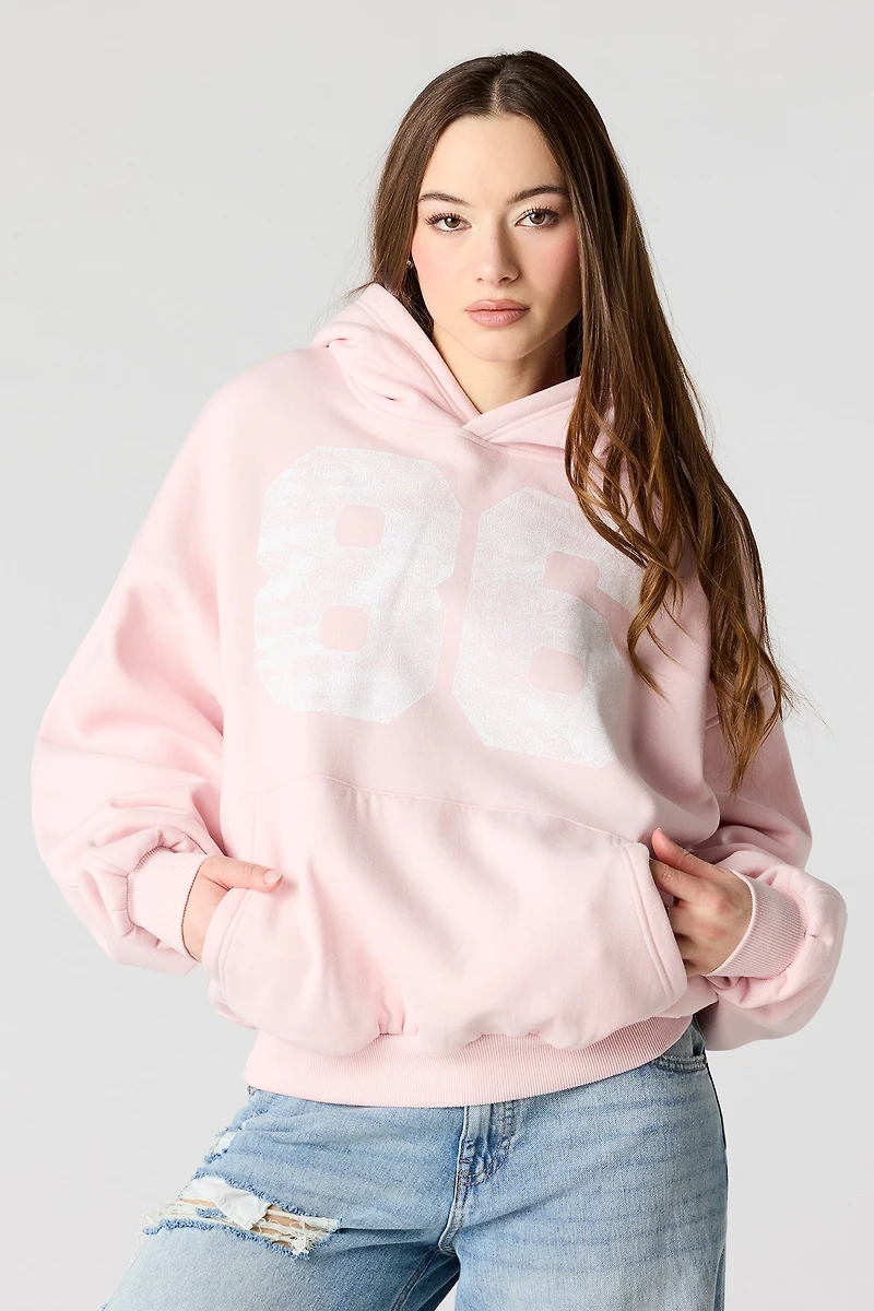 Luxe Fleece Graphic Boxy Hoodie