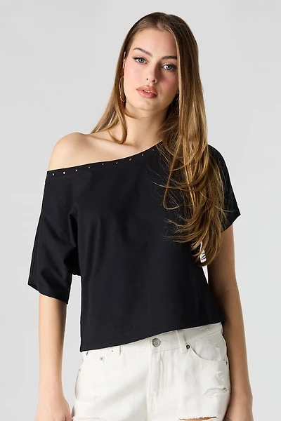 Off Shoulder Studded Top
