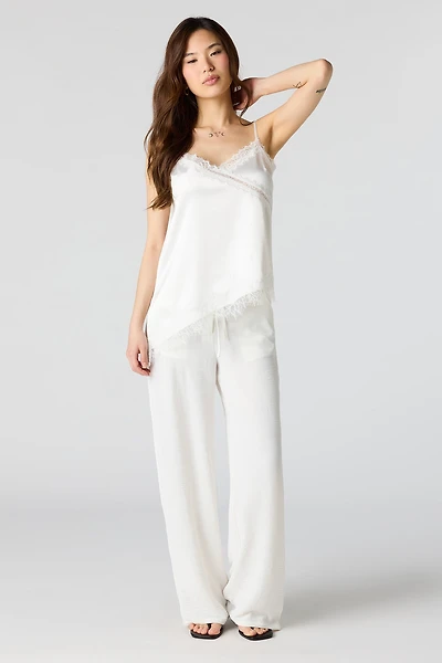 Pantalon habillé fluide avec taille coulissante