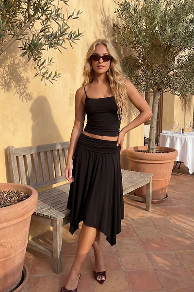 Asymmetrical Midi Skirt