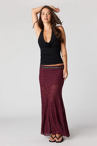 Jupe maxi en dentelle