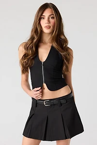 Belted Pleated Skort