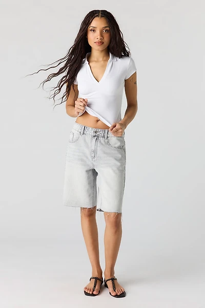 Low Rise Studded Jort 9"