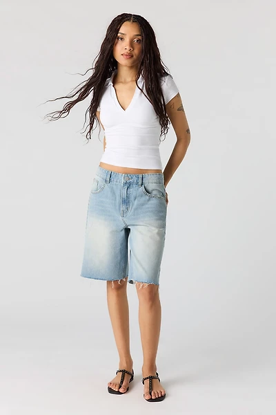 Jort clouté à taille basse 9 po