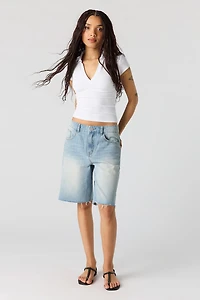 Jort clouté à taille basse 9 po