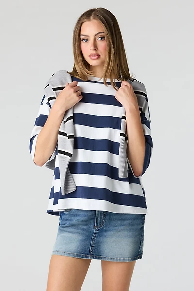 Microjupe-short en denim noir à taille basse