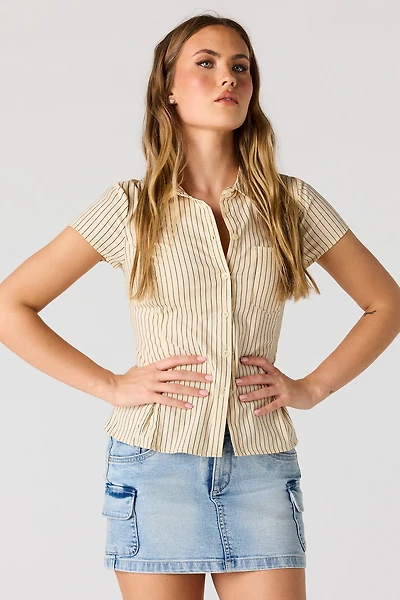 Low Rise Cargo Denim Skort
