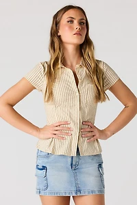 Jupe-short cargo en denim à taille basse