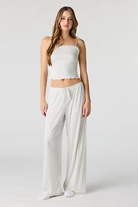 Ensemble pyjama avec débardeur en pointelle et pantalon